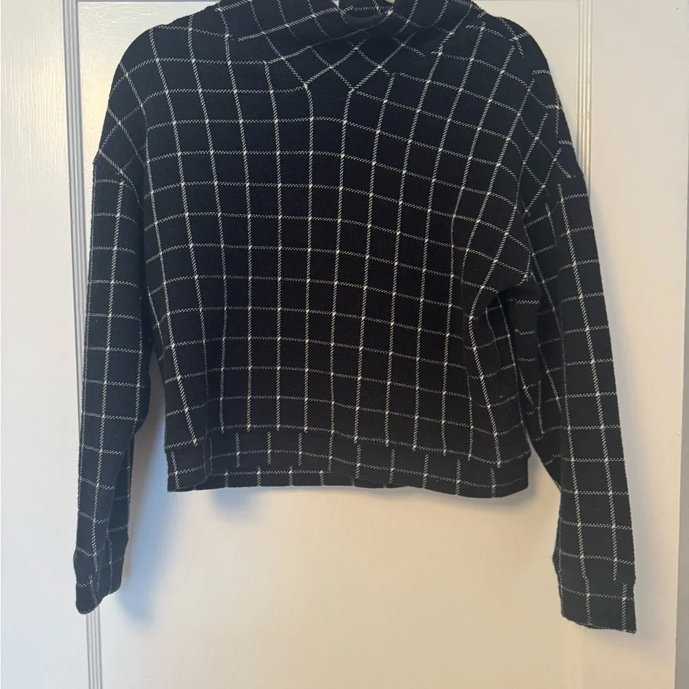 Madewell Black and White Women's Cowl Neck Sweater - Small - Picture 3 of 7